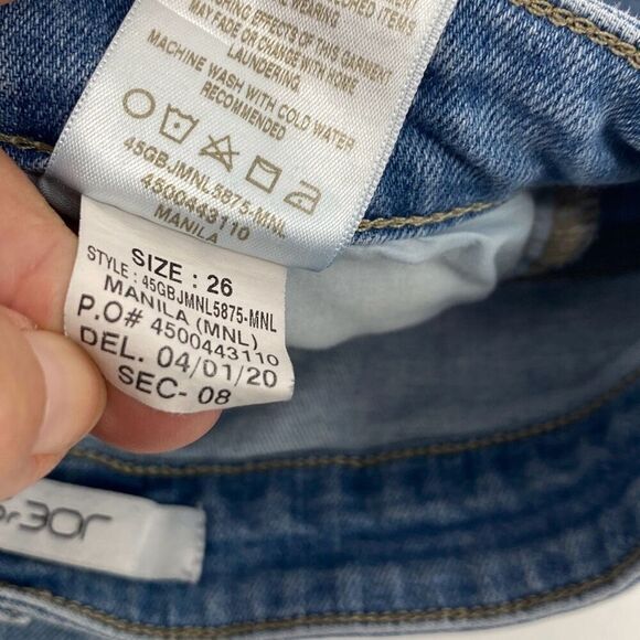 Joe's Jeans Boyfriend Slim Ankle Jeans Distressed Faded Manila Blue Stretch Size - Picture 16 of 16